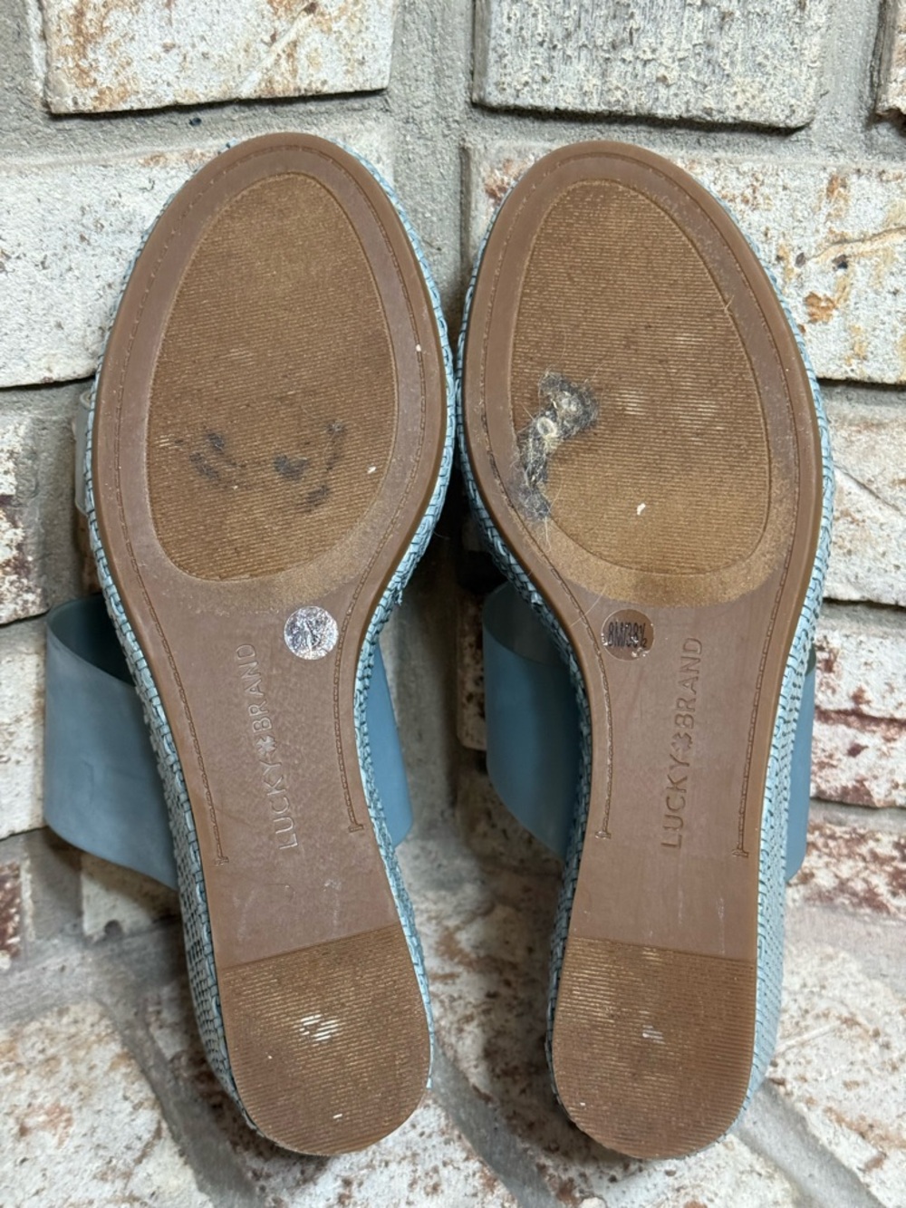 Lucky Brand Brindia Espadrille Platform Wedge Slide Sandals, Blue - Picture 8 of 8
